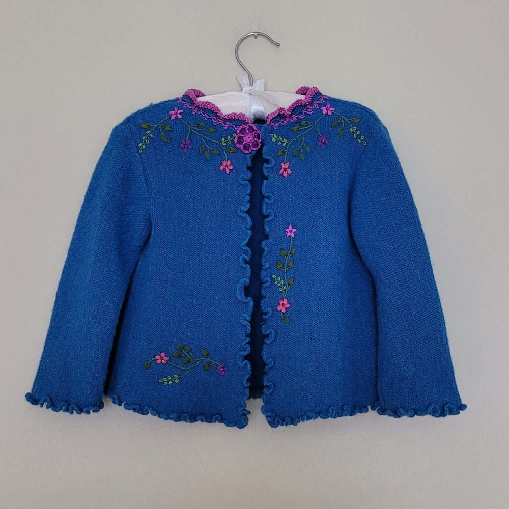 LA VICUNITA baby alpaca cardigan size 3- 4 toddle girl